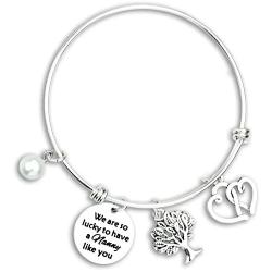 Kivosliviz Babysitter Bracelet Babysitter Gift Thanks for Helping Me Grow Expandable Bangle Appreciation Gift Babysitter Gift for Nanny