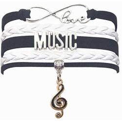 HCChanshi Music Bracelet Musical Jewelry Love Music Gifts Music Jewelry Bracelet Gifts for Women, Girls, Men, Boys, Music Lovers, Music Teacher Gifts, Music Themed Gifts