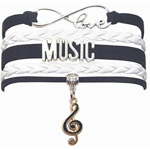 HCChanshi Music Bracelet Musical Jewelry Love Music Gifts Music Jewelry Bracelet Gifts for Women, Girls, Men, Boys, Music Lovers, Music Teacher Gifts, Music Themed Gifts