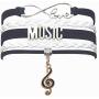 HCChanshi Music Bracelet Musical Jewelry Love Music Gifts Music Jewelry Bracelet Gifts for Women, Girls, Men, Boys, Music Lovers, Music Teacher Gifts, Music Themed Gifts