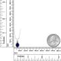 Gem Stone King 925 Sterling Silver Blue Sapphire and White Diamond Pendant Necklace For Women (1.87 Ct Oval with 18 Inch Silver Chain)