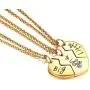 MG Jewelry Stainless Steel Heart Shape Matching 3 Piece BFF Best Friend Necklaces for 3 for Teens Girls, 19'' Chain, for BFF