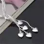 OMTBEL STOOLY Sterling Silver Five-line Chain with Five-Heart Bracelet Bangle Bracelet of Luxury Shining Jewelry OMTBEL STOOLY Sterling Silver Five-line Chain with Five-Heart Bracelet Bangle Bracelet of Luxury Shining Jewelry
