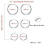 3 Pairs 10-20mm Small Sterling Silver Hypoallergenic Cartilage White Yellow Gold Helix Mini Silver Hoop Tragus Earrings Set for Sensitive Ears for Women Girls Men Nose Lip Rings