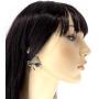 DianaL Boutique Silver Tone Beautiful Dragonfly Earrings Dangle Gift Boxed Fashion Jewelry