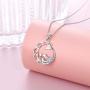 DAOSHANG 925 Sterling Silver Celtic Knot Mermaid Moon Pendant Necklace Jewelry Gift for Women Teen Girls Wife and Lovers