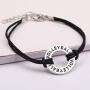 TEAMER Adjustable Wax Cord Bracelet Volleyball Charm Jewelry for Woman/Man Best Gifts