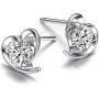 Heart Stud Earrings Set for Bridesmaid Sparkling Jewelry Gifts for Women Girls