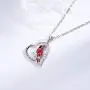 MANBU Sterling Silver Cardinal Necklace for Women - Red Bird Heart Pendant Always in My Heart Memorial Jewelry Gift for Loss of The Loved One MANBU Sterling Silver Cardinal Necklace for Women - Red Bird Heart Pendant Always in My Heart Memorial Jewelry Gift for Loss of The Loved One