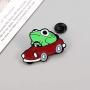 Novelty Animal Frog Enamel Pin - Cute Mushroom Plant Lapel Pins Badge Brooch Jewelry Accessory for Bags Clothes Caps