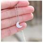 Yalice Dainty Moon Crescent Necklace Chain Minimalist Choker Necklaces Jewelry for Women and Girls