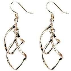 Gmillions Fashion Jewelry Long Tassel Drop Dangle Earrings for Women Double Twist Wave Bling Dangle Earrings