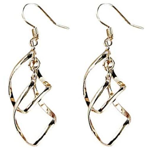 Gmillions Fashion Jewelry Long Tassel Drop Dangle Earrings for Women Double Twist Wave Bling Dangle Earrings