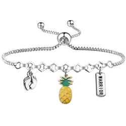 BLEOUK IVF Infertility Warrior Bracelet Infertility Gift IVF Pineapple Charm Bracelet IVF Infertility Infertility Mom Jewelry Infertility Gift IVF Encouragement Gift for Her