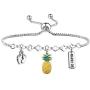 BLEOUK IVF Infertility Warrior Bracelet Infertility Gift IVF Pineapple Charm Bracelet IVF Infertility Infertility Mom Jewelry Infertility Gift IVF Encouragement Gift for Her