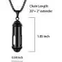 CHISMORL Clear Glass Cremation Pendant Necklace for Ashes Stainless Steel Memorial Cremains Urn Keepsake Jewelry