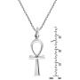 AeraVida Eternity Egyptian ANKH Cross .925 Sterling Silver Pendant Necklace