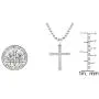 Dazzlingrock Collection 0.25 Carat (ctw) 10K Gold Round White Diamond Ladies Cross Pendant 1/4 CT (Silver Chain Included)