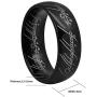 Kingary 8mm The Magic Ring Black Blue Tungsten Carbide Ring Band for Men Women Comfort Fit Size 4 to 16