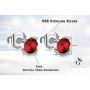 Swarovski Stud Earrings for Women - Sterling Silver Crystal Earrings - Birthstone Earrings Studs for Girls - Siam Red Crystal From Swarovski By GoSparkling Allergy-Free Passed SGS Inspection