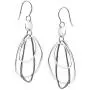 Silpada with Flair Open Drop Earrings in Polished and Oxidized Sterling Silver Silpada with Flair Open Drop Earrings in Polished and Oxidized Sterling Silver