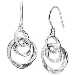 Silpada Creative Circle Interlocking Drop Earrings in Sterling Silver