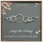 EFYTAL 60th Birthday Gifts for Women, Sterling Silver Six Circle Bracelet for Her, 6 Decade Jewelry 60 Years Old EFYTAL 60th Birthday Gifts for Women, Sterling Silver Six Circle Bracelet for Her, 6 Decade Jewelry 60 Years Old