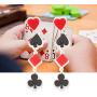Playing Cards Suit Dangle Poker Blackjack Heart Spade Club Casino Dangle Drop Earrings
