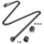 Zysta Engraving Acrylic Clear Tube Cremation Necklace Personalized Ash Urn Cylinder Container Vial Bottle Pendant Necklaces Customized Memorial Keepsake Vial Locket Stainless Steel 24 inches Chain
