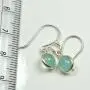 55Carat Natural Round Chalcedony Gemstone 925 Sterling Silver Earrings Fish Hook Back Handmade Jewelry 55Carat Natural Round Chalcedony Gemstone 925 Sterling Silver Earrings Fish Hook Back Handmade Jewelry