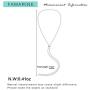 FAMARINE CZ Long Necklace, Rhinestone Bar Y Lariat Necklace Silver Tone for Women Birthday Gift