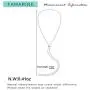 FAMARINE CZ Long Necklace, Rhinestone Bar Y Lariat Necklace Silver Tone for Women Birthday Gift FAMARINE CZ Long Necklace, Rhinestone Bar Y Lariat Necklace Silver Tone for Women Birthday Gift