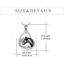 YFN Horse Pendant Necklace Jewelry 925 Sterling Silver Girls Embrace Horse Gift for Women Girls (A Horse with Girl Necklace)
