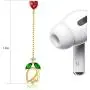 18K Gold Plated Tassel Drop Earrings for Women, Heart Shaped Ruby Dangle Earrings with Green Emerald and CZ Rose Flower 18K Gold Plated Tassel Drop Earrings for Women, Heart Shaped Ruby Dangle Earrings with Green Emerald and CZ Rose Flower