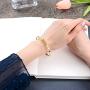 Classic Jewelry Nail Love Stainless Steel Bangles Bracelets for Women, White ,IPG,IPRose Gold