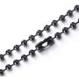 Elfasio 2-8MM Stainless Steel Black Bead Ball Chain Necklace or Men Women 18-30 inches