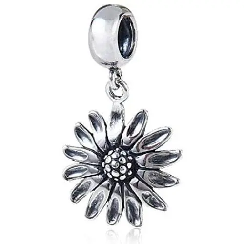 Love Heart Charm Birthday Christmas Charms for Pandora Bracelets (Sunflower Charm) Love Heart Charm Birthday Christmas Charms for Pandora Bracelets (Sunflower Charm)