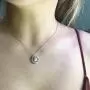 Mom Two Children Necklace, Sterling Silver Three Rings,for Mom,Big Sister and Little Sister and for Mom and Sister
