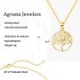 Agvana Gold Tree of Life Necklace Mothers Day Gifts for Mom Gold Filled Sterling Silver Dainty Family Tree Dainty Pendant Necklace Anniversary Jewelry Birthday Gifts for Women Girls Grandma Her