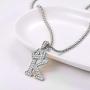 JewelBeauty Alphabet Crowned Initial Necklace Iced Out King Crown Cubic Zirconia Letter Pendant 24'' Rope Chain Necklaces, from A to Z