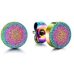 Cwtiss Titanium Earrings,Hypoallergenic Earrings for Sensitive Ears,Surgical Stainless Steel Earrings,Piercing Stud Earrings for Women Men 8mm