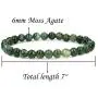 Handmade Gem Semi Precious Gemstone 6mm Round Beads Stretch Bracelet 7'' Unisex Handmade Gem Semi Precious Gemstone 6mm Round Beads Stretch Bracelet 7'' Unisex