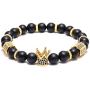GVUSMIL Imperial Crown Bead Bracelet King&Queen Luxury Charm Couple Jewelry Gift for Women Men