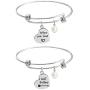 MAOFAED Mother Gift Where You Lead I Will Follow Mother Daughter Bracelet Set for Best Friend Sisters