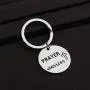 CENWA Inspirational Keychain Christian Gift Jesus Cross Gift Prayer Warrior Keychain Religious Jewelry Prayer Faith Gift