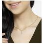 Vanbelle 18K Gold Plated Jewelry Geometric Pendant Necklace with Cubic Zirconia Stones for Women and Girls