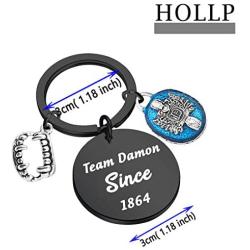HOLLP The Originals Inspired Jewelry Team Damon Since 1864 Keychain Gift for TV Fans