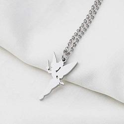 Princess Wendy Pendant Necklace Fairy Tale Quote Silhouette Jewelry