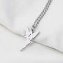 Princess Wendy Pendant Necklace Fairy Tale Quote Silhouette Jewelry