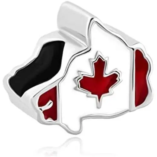 CharmSStory Maple Leaf Patriotic Proud to Be Canada Flag of Canada Map Charms Beads for Bracelets CharmSStory Maple Leaf Patriotic Proud to Be Canada Flag of Canada Map Charms Beads for Bracelets